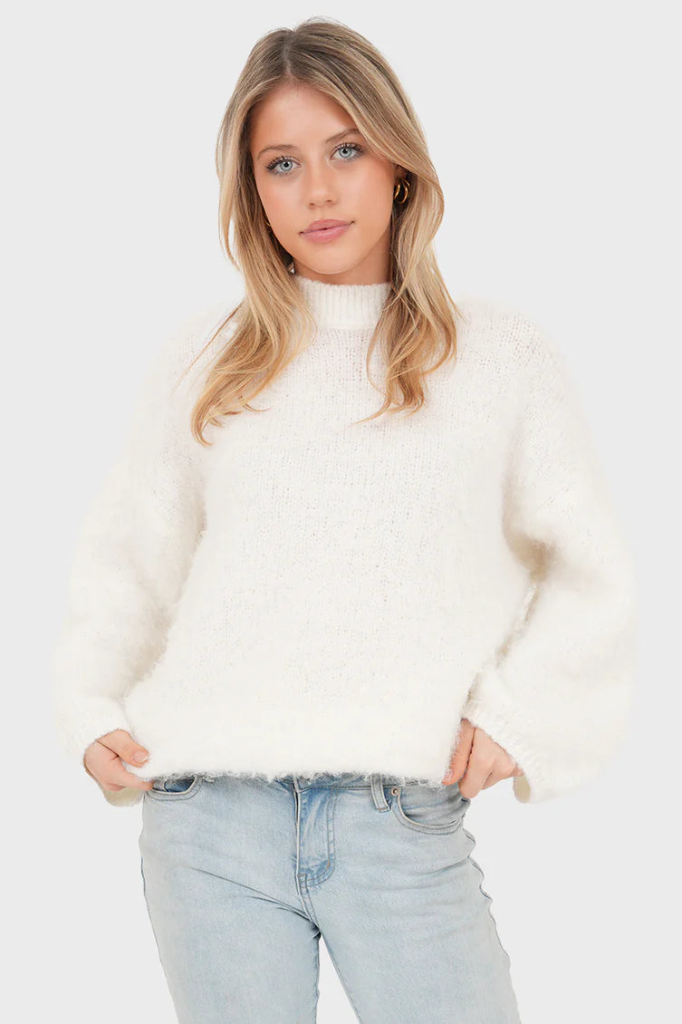 "Ame" white sweater