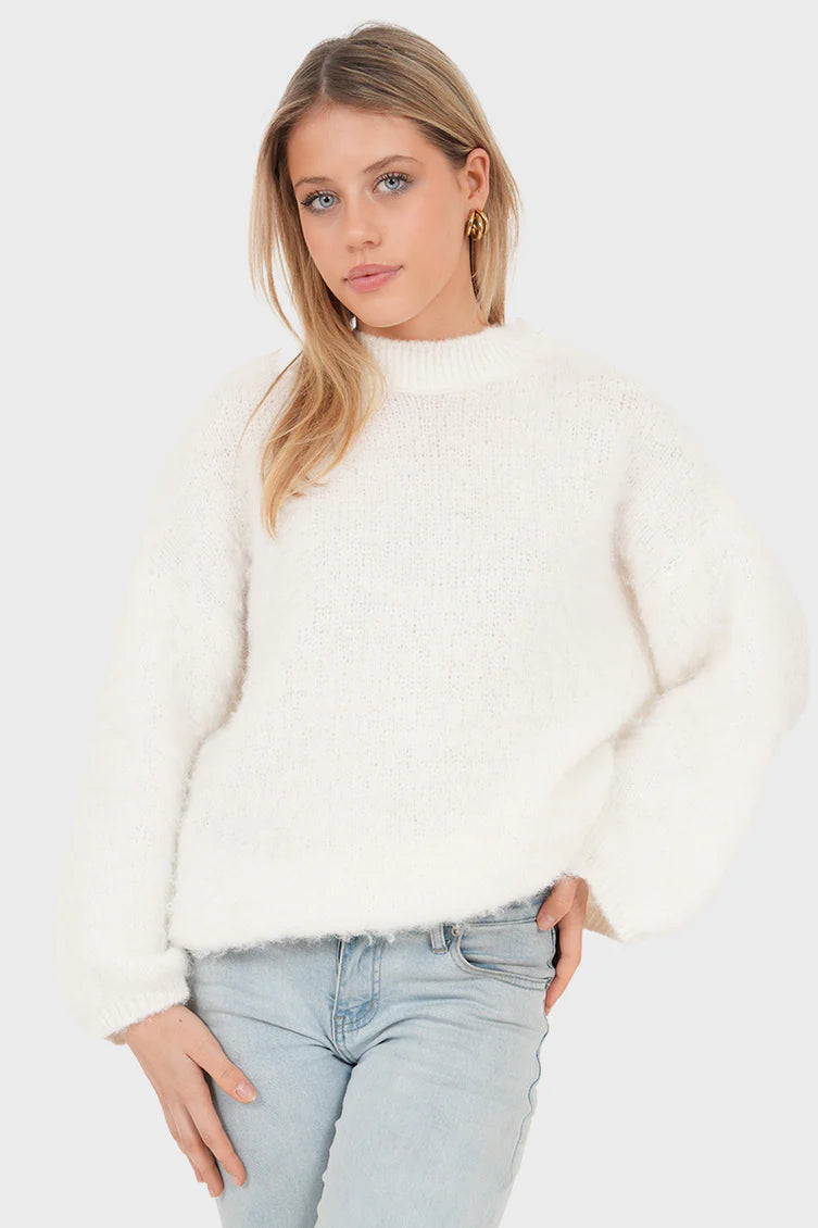 "Ame" white sweater