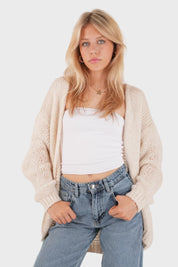 “Keep me warm" cardigan beige