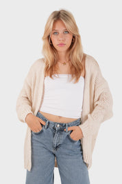 “Keep me warm" cardigan beige