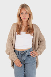 “Keep me warm" cardigan stone