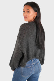 "Keep me warm" cardigan petite dark gray