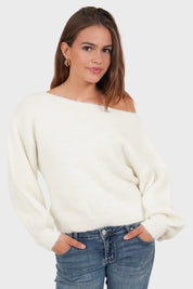 "Emmie" white sweater