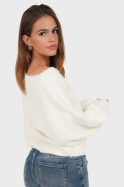 "Emmie" white sweater