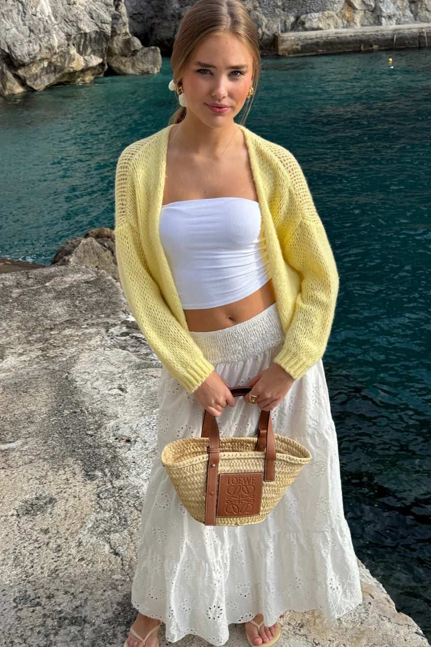 "Keep me warm" cardigan petite light yellow