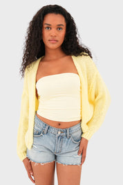 "Keep me warm" cardigan petite light yellow