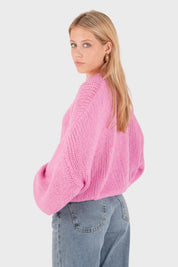 "Keep me warm" sweater pink