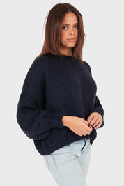 "Keep me warm" sweater navy