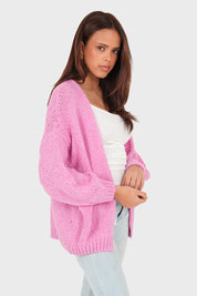 “Keep me warm" cardigan pink