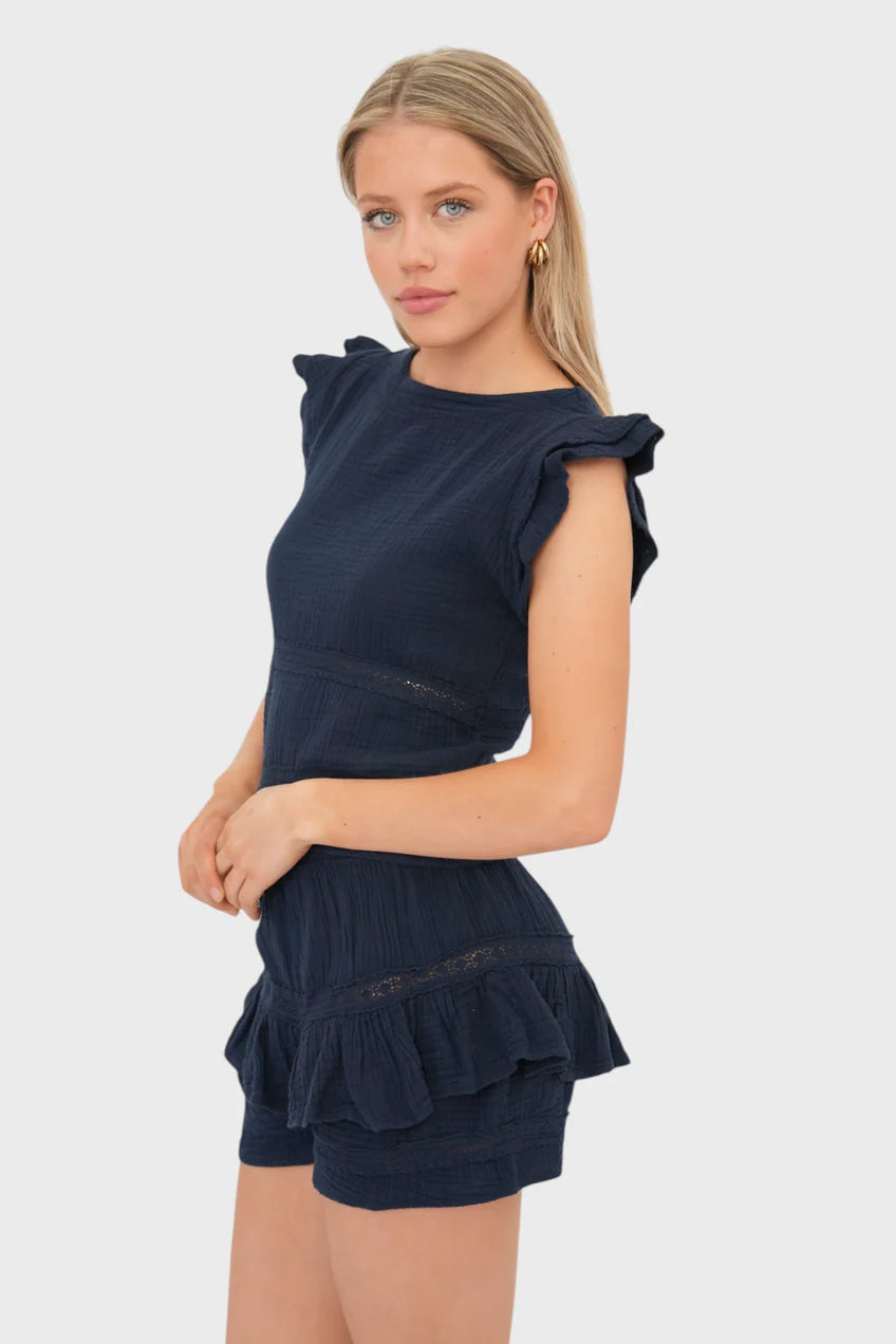 "Junies" top navy