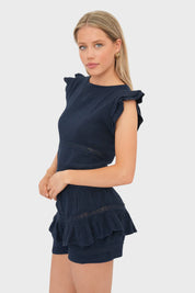 "Junies" top navy