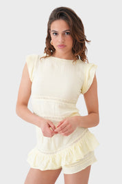 "Junies" short yellow