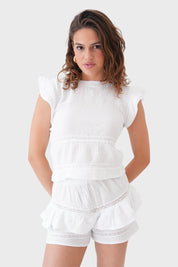"Junies" short white
