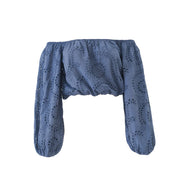 "Fleur" Blouse Navy